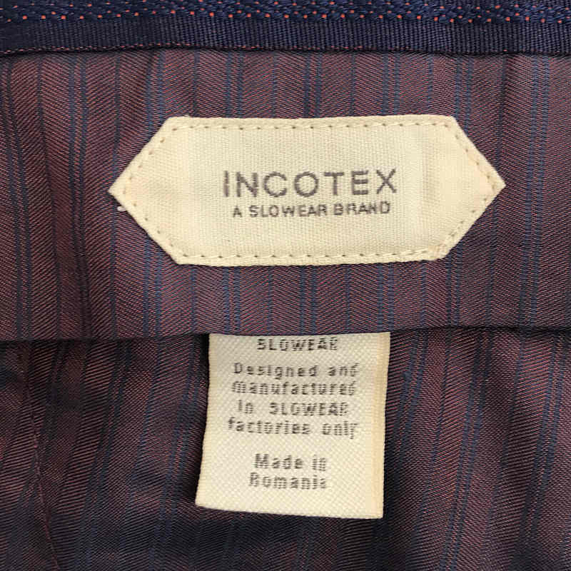 INCOTEX / インコテックス SLIM FIT SUPER100S ウール マイクロハウンドトゥース スラックス