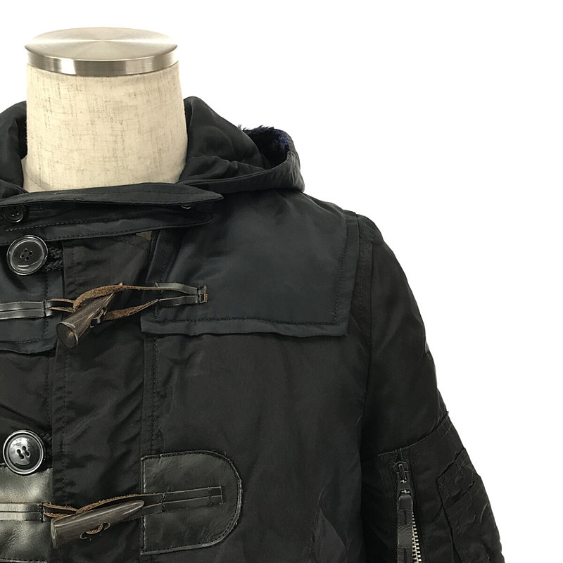 eye JUNYA WATANABE COMME des GARCONS MAN / アイジュンヤワタナベ マン × ALPHA INDUSTRIES / アルファ パネル ミリタリー ダッフルコート フーディ