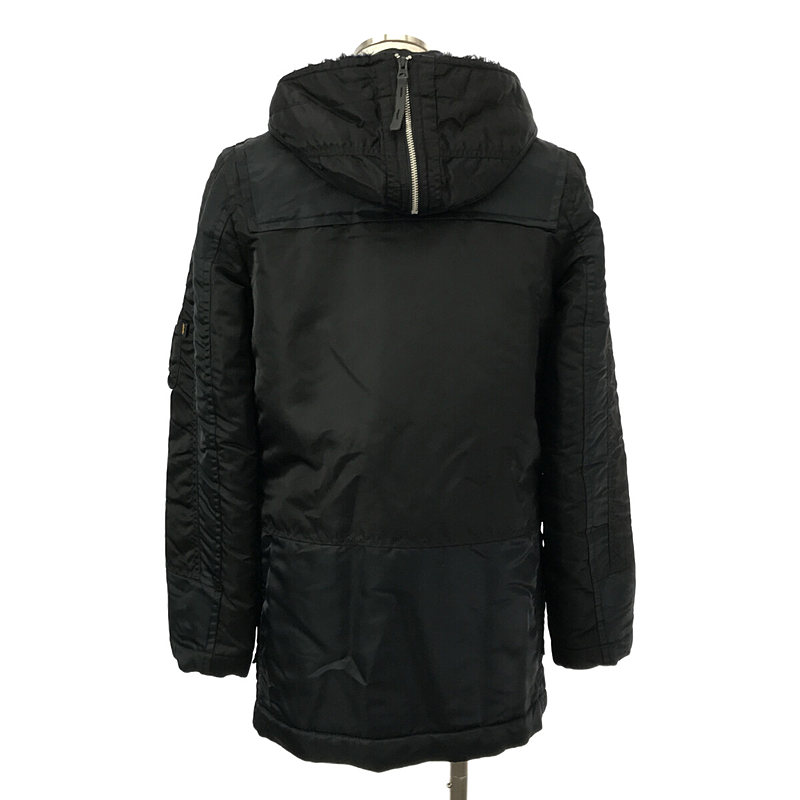 eye JUNYA WATANABE COMME des GARCONS MAN / アイジュンヤワタナベ マン × ALPHA INDUSTRIES / アルファ パネル ミリタリー ダッフルコート フーディ