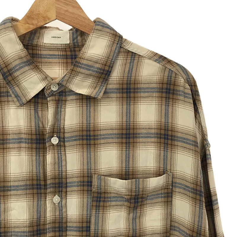 CREDONA / クレドナ ルーズチェックシャツ