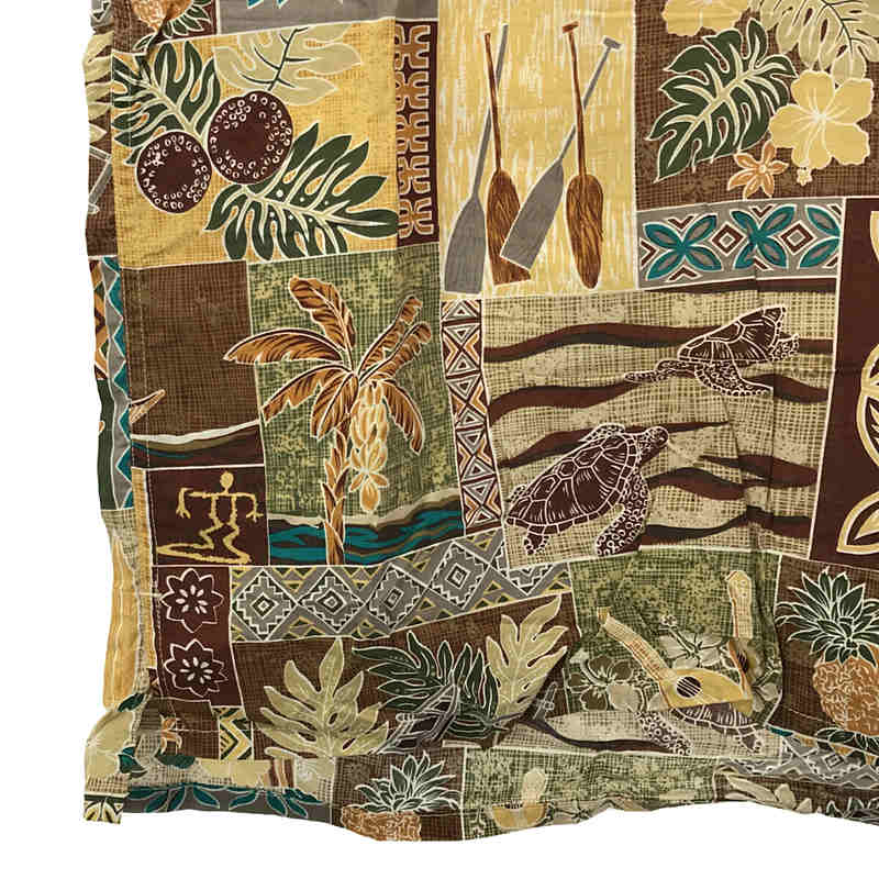 Engineered Garments / エンジニアドガーメンツ 総柄プリント プルオーバー ボタンダウン 半袖シャツ