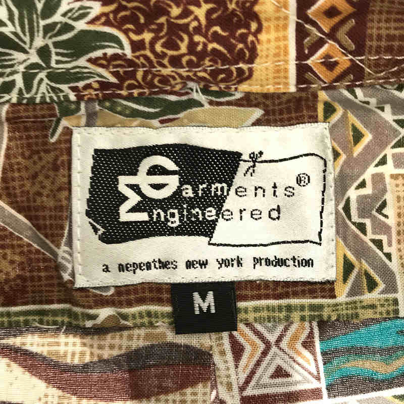 Engineered Garments / エンジニアドガーメンツ 総柄プリント プルオーバー ボタンダウン 半袖シャツ