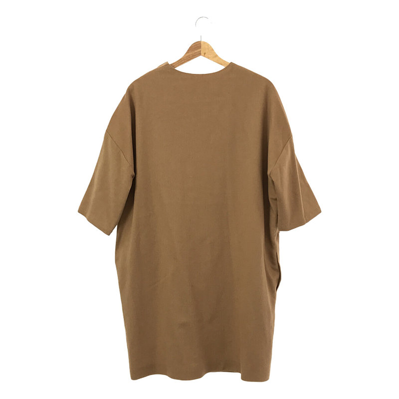 Max Mara / マックスマーラ ウール ショルダーボタン 7分袖 ワンピース