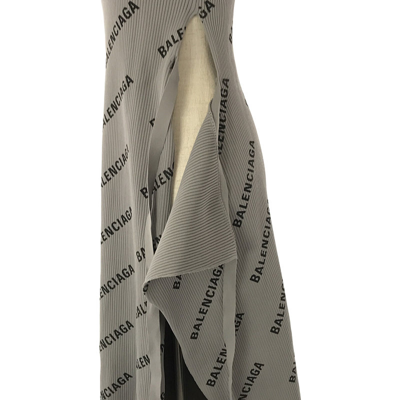 BALENCIAGA / バレンシアガ ロゴプリント ラップ ノースリーブワンピース
