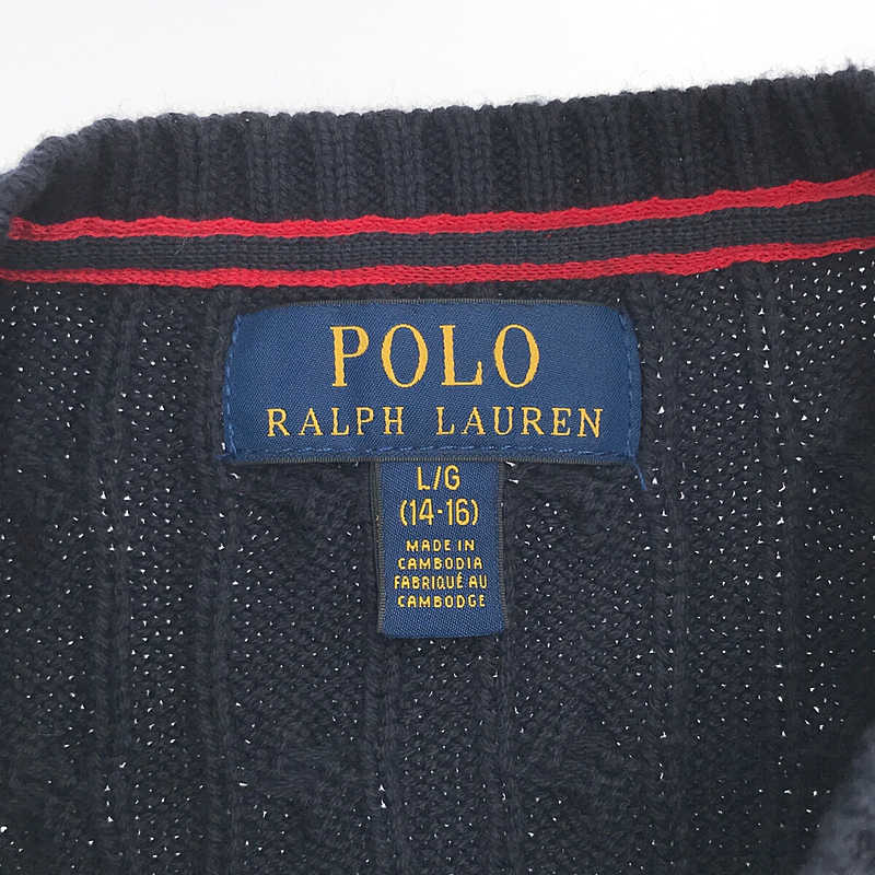 POLO RALPH LAUREN / ポロラルフローレン コットン ケーブル クルーネックニット