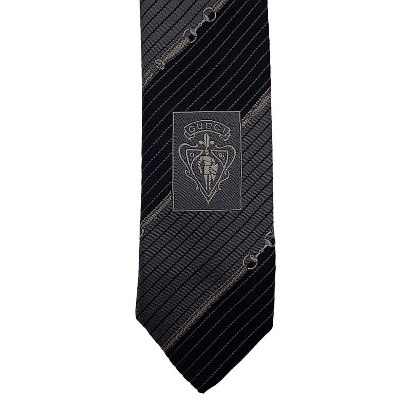 GUCCI / グッチ シルク ホースビット レジメンタルストライプ ネクタイ