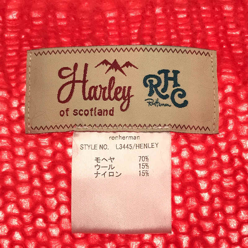 RHC Ron Herman / アールエイチシーロンハーマン × Harley Of Scotland モヘア ウール ヘンリーネック ニット