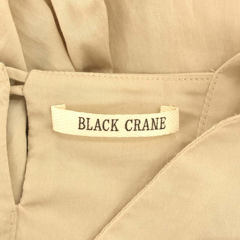 BLACK CRANE / ブラッククレーン Vネック バックギャザーワンピース