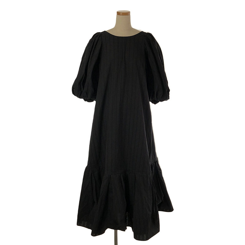 Puff Sleeve Back Open Dress ワンピース