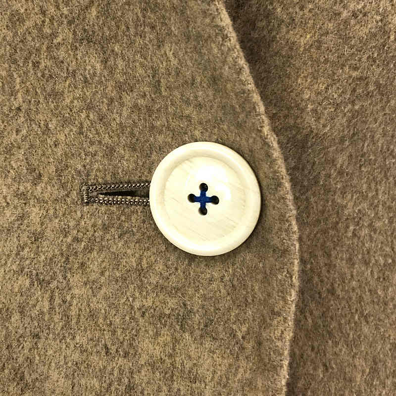 ENFOLD / エンフォルド ノーカラー ウールリバー カーデコート