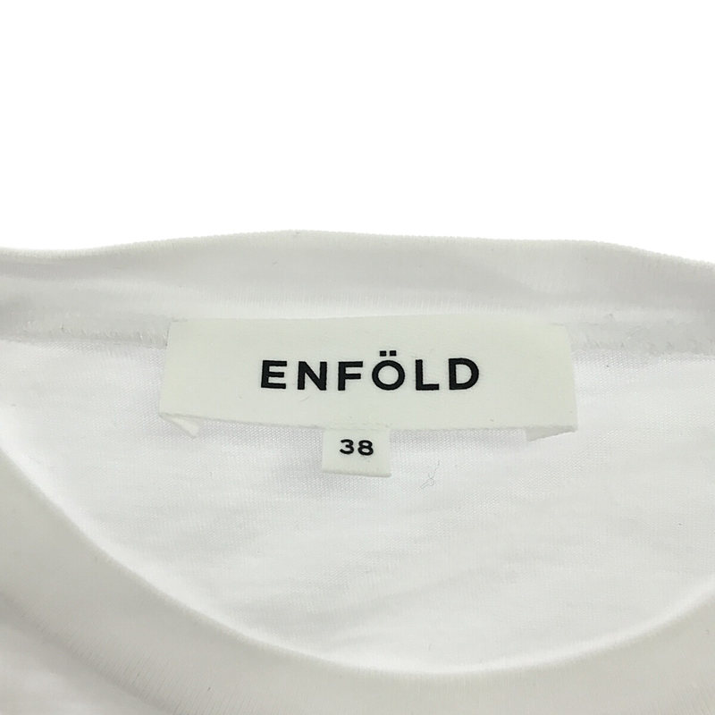 ENFOLD / エンフォルド アシンメトリー ソフト天竺 シャツコンビTシャツ