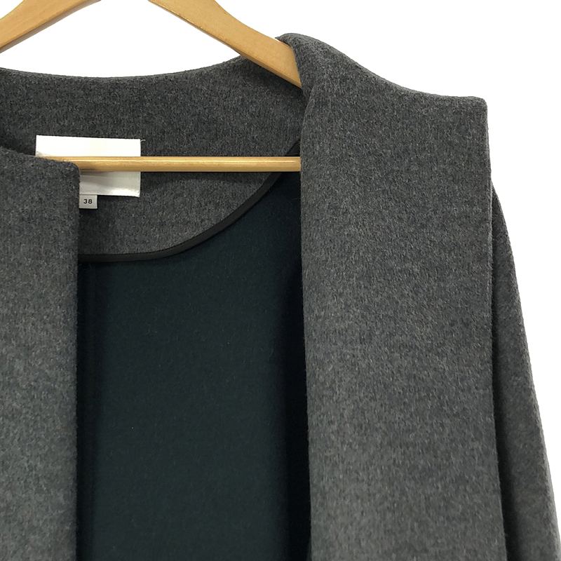 ENFOLD / エンフォルド ファインリバービーバー ノーカラー スリットコート