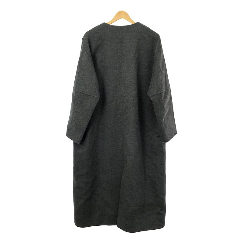 ENFOLD / エンフォルド ファインリバービーバー ノーカラー スリットコート