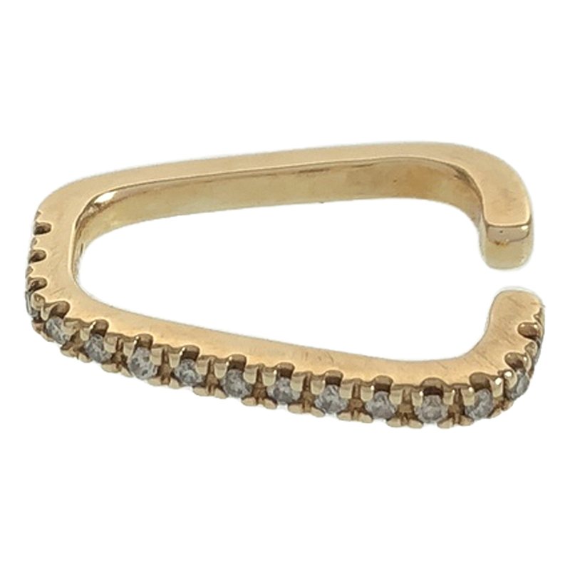 Hirotaka / ヒロタカ K10 0.07 Gossamer スクエア ダイヤモンド イヤーカフ