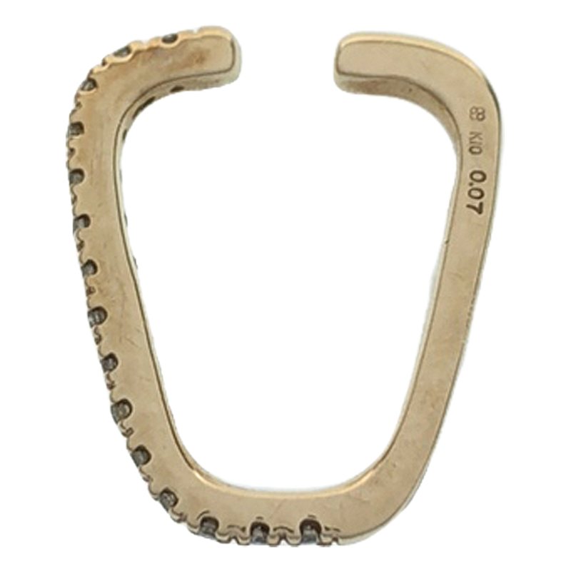 Hirotaka / ヒロタカ K10 0.07 Gossamer スクエア ダイヤモンド イヤーカフ