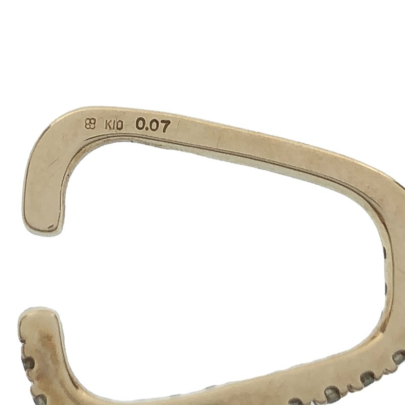 Hirotaka / ヒロタカ K10 0.07 Gossamer スクエア ダイヤモンド イヤーカフ