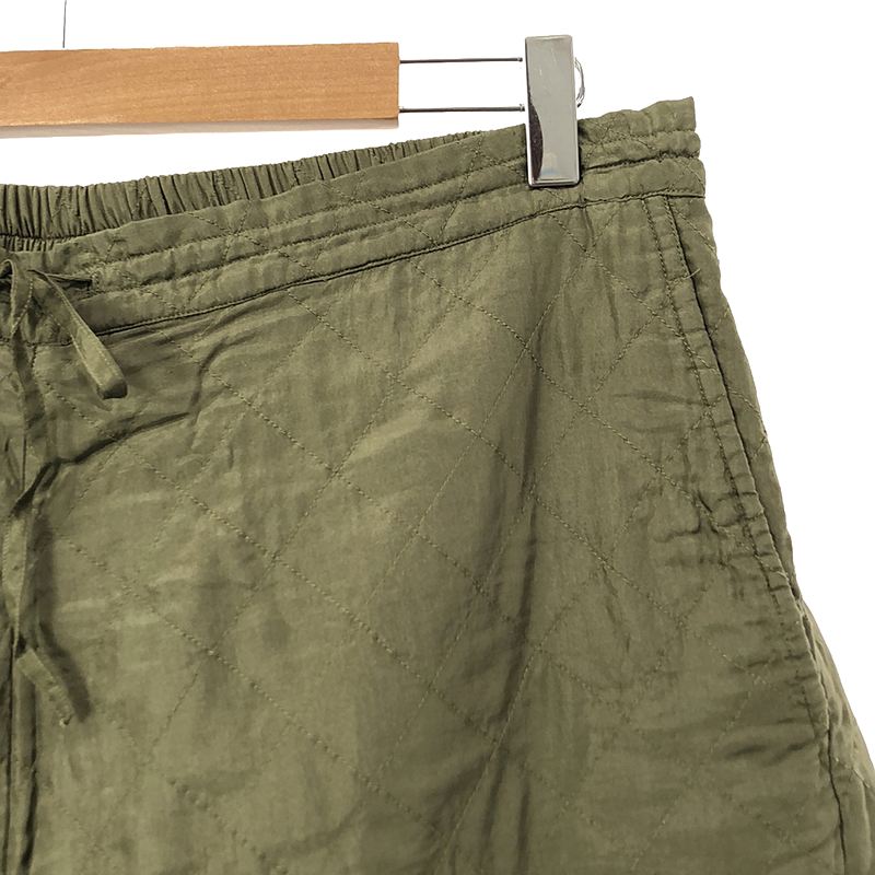 maison de SOIL / メゾンドソイル シルク キルティング ワイド イージーパンツ