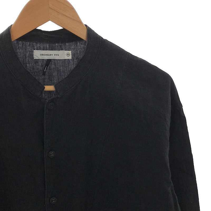 Ordinary fits / オーディナリーフィッツ リネン バンドカラー シャツ