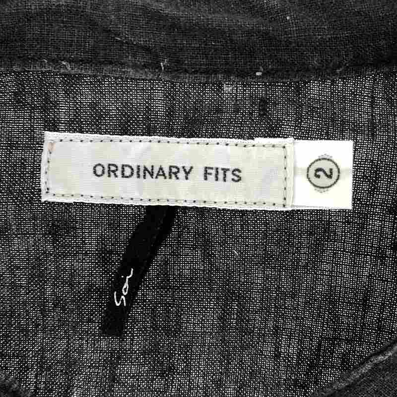 Ordinary fits / オーディナリーフィッツ リネン バンドカラー シャツ