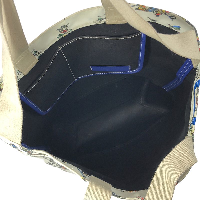 JW Anderson / ジェイダブルアンダーソン 2Way ロゴ 騎兵隊 プリント キャンバス レザー切替 トート ショルダーバッグ ユニセックス