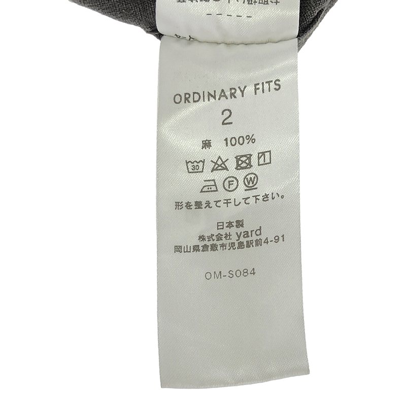 Basisbroek / バージスブルック リネンクルーネック ポケットTシャツ