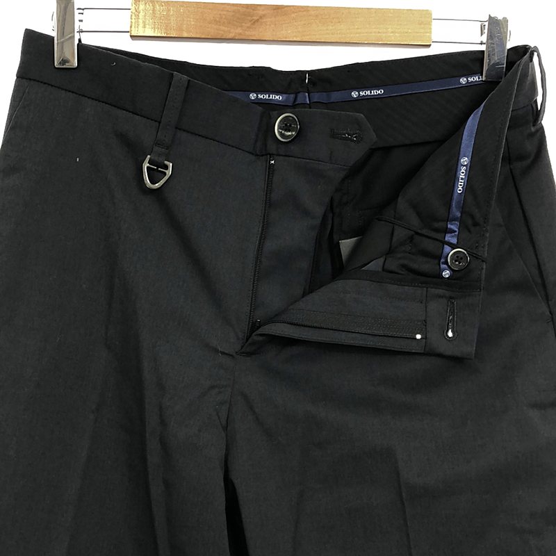 SOLIDO / ソリード ポリエステル コットン ストレッチ マナード テーパードパンツ