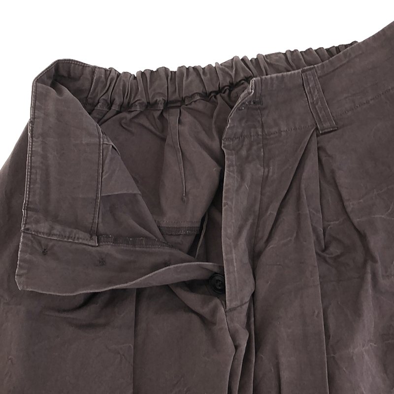 veritecoeur / ヴェリテクール et ses COPAINS コットン タック ワイド イージーパンツ