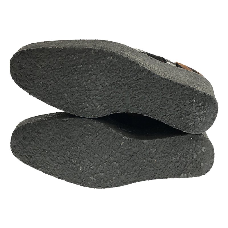 PIERRE HARDY / ピエールアルディ レザー ハラコ 切替 ウイングチップ ラバーソール シューズ