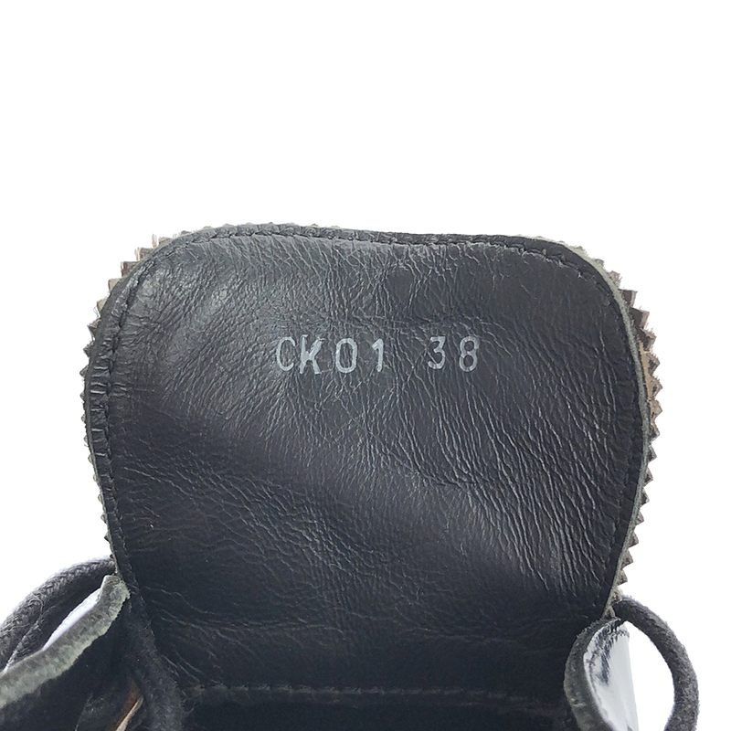 PIERRE HARDY / ピエールアルディ レザー ハラコ 切替 ウイングチップ ラバーソール シューズ