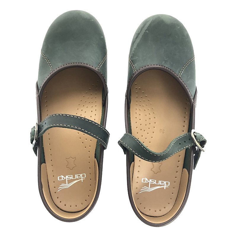 DANSKO / ダンスコ marcelle oiled / レザー プラットフォーム ストラップ シューズ