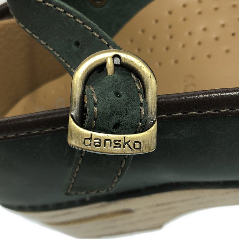 DANSKO / ダンスコ marcelle oiled / レザー プラットフォーム ストラップ シューズ