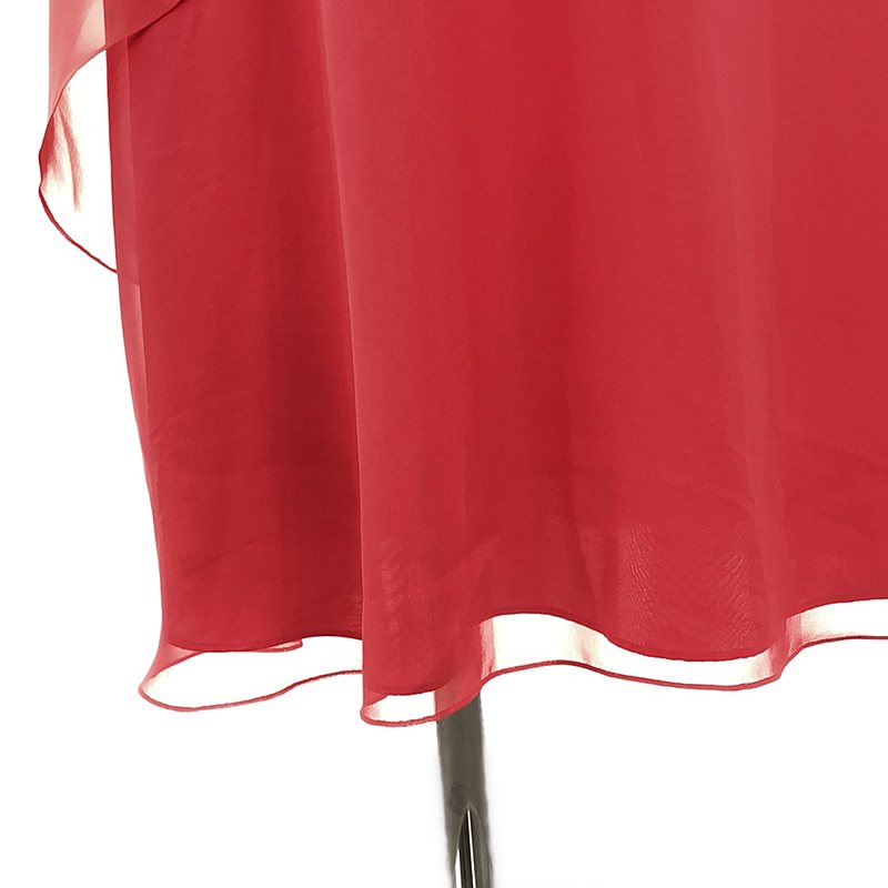 その他 ウエストデザイン ノースリーブロングドレス