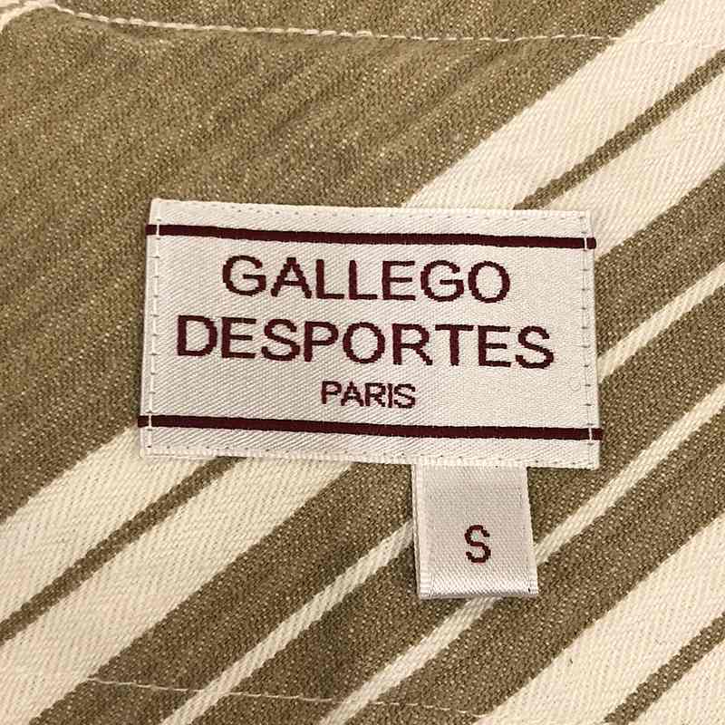 GALLEGO DESPORTES / ギャレゴデスポート リネン コットン 7分袖 スタンドカラー ロングジャケット