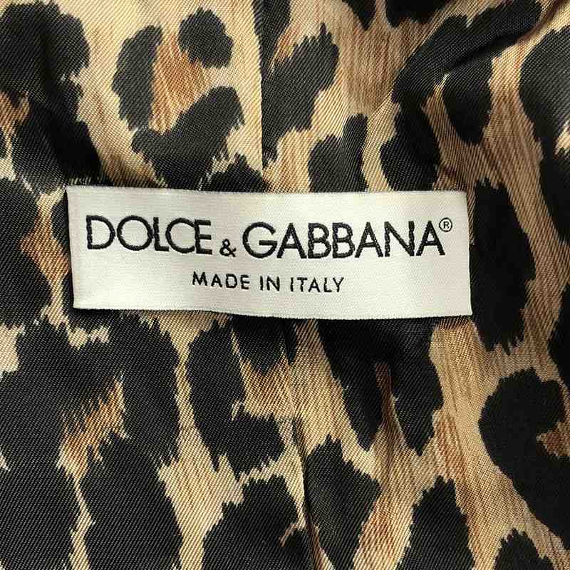 DOLCE＆GABBANA / ドルチェ＆ガッバーナドルガバ セットアップ レオパード 総裏地 シングルブレスト ジャケット / スラックス パンツ