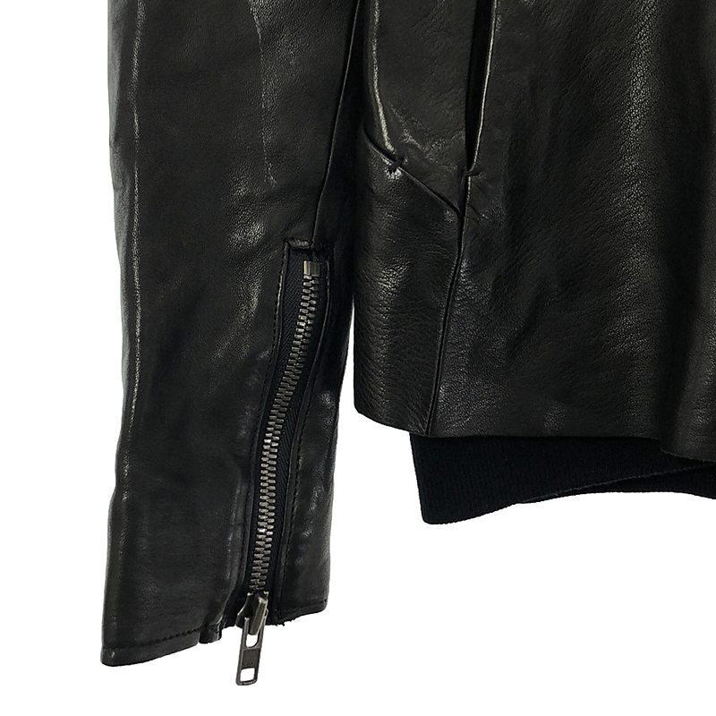 The Viridi-Anne / ザヴィリジアン ラムレザーシングルライダース ジャケット