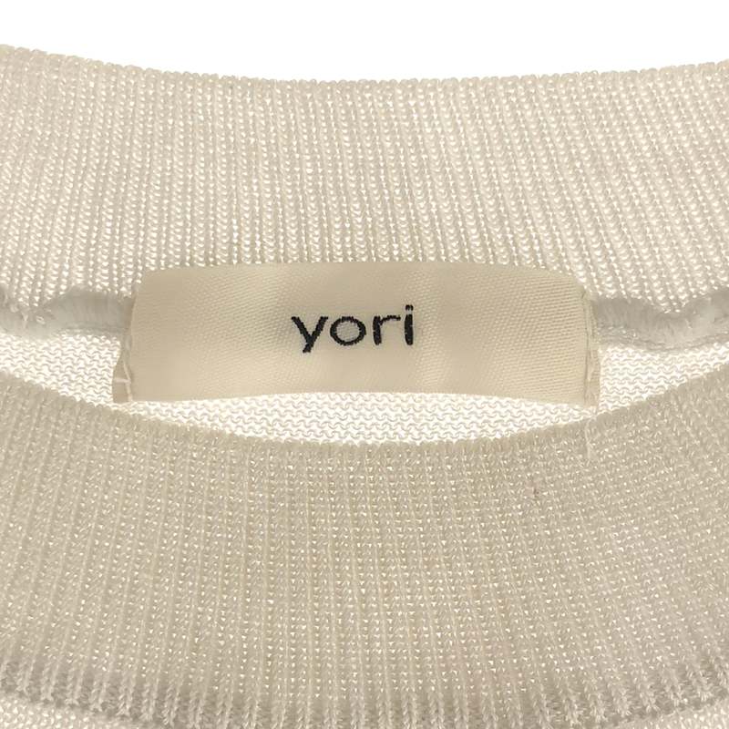 yori / ヨリ コットン パフスリーブ ニット トップス プルオーバー