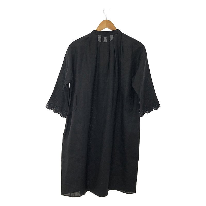 R&D.M.Co / オールドマンズテーラー SCALLOP EMBROIDERY DRESS / リネン スタンドカラー スカラップ ドレス ワンピース