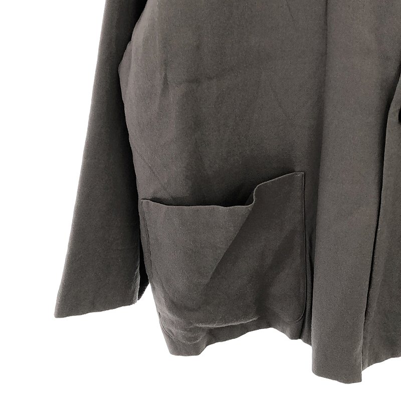 Basisbroek / バージスブルック ウール混 ノーカラー ジャケット
