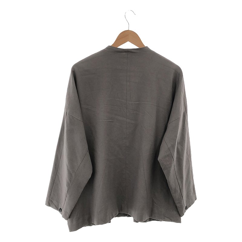 Basisbroek / バージスブルック ウール混 ノーカラー ジャケット