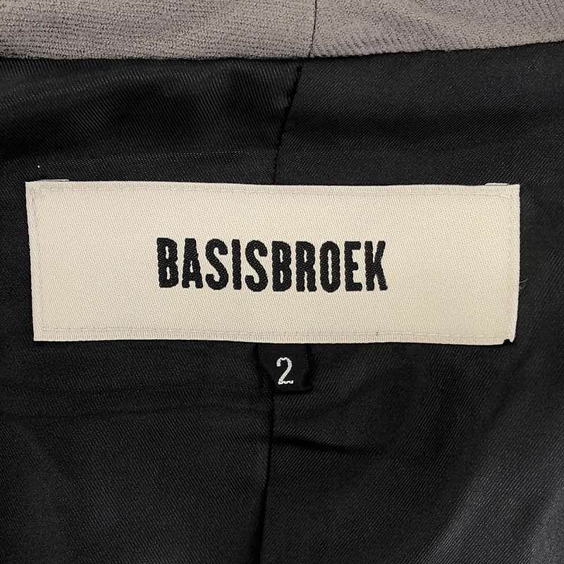 Basisbroek / バージスブルック ウール混 ノーカラー ジャケット