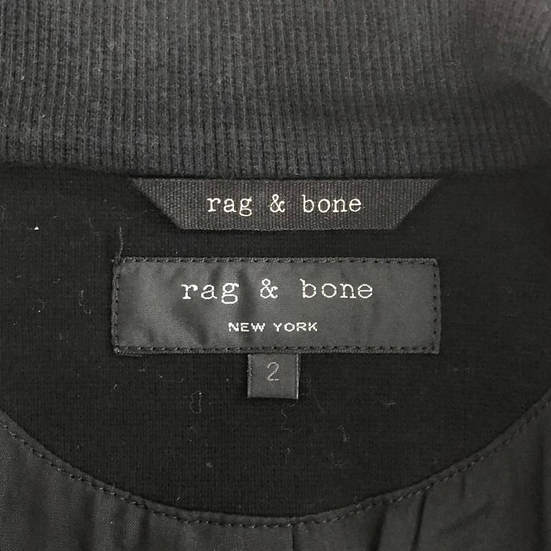 rag & bone / ラグアンドボーン レザー切替 スウェット ジップアップジャケット