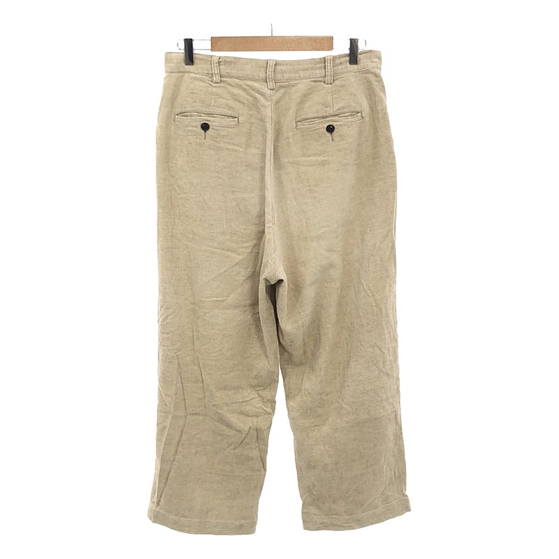 veritecoeur / ヴェリテクール et ses COPAINS コットン リネン パイル タック テーパードパンツ