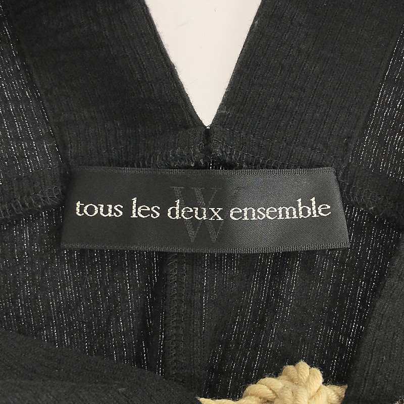 tous les deux ensemble / トゥレドゥアンサンブル リネン混 レースアップワンピース