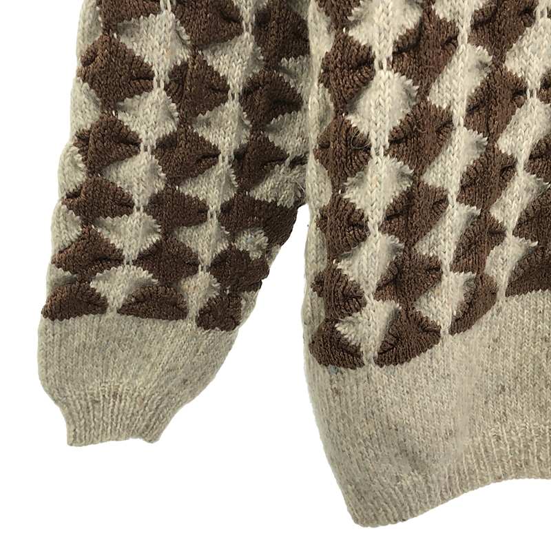 VINTAGE / ヴィンテージ古着 ハイネック 総柄二ット