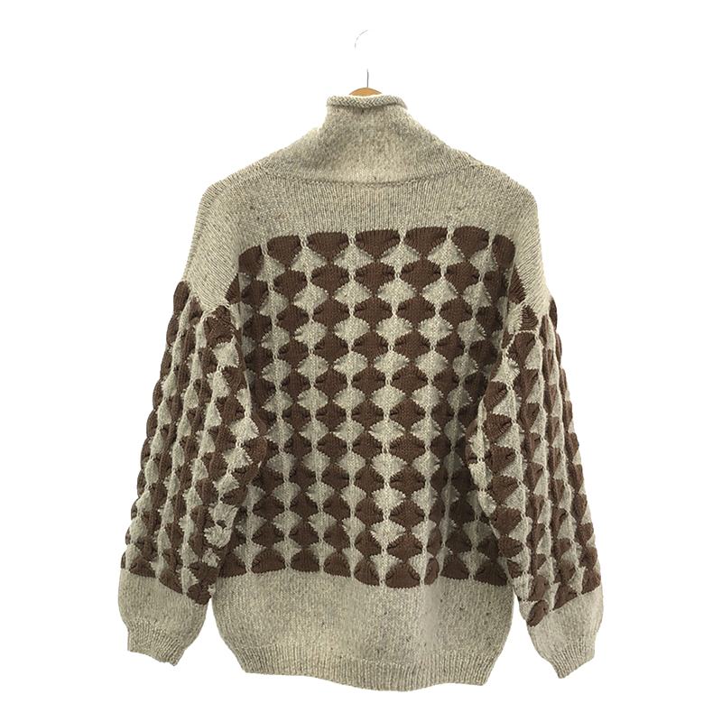 VINTAGE / ヴィンテージ古着 ハイネック 総柄二ット