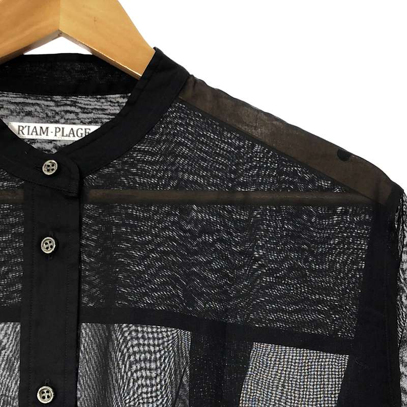 Plage / プラージュ 【 R'IAM / リアム 】シアーバンドカラーシャツ