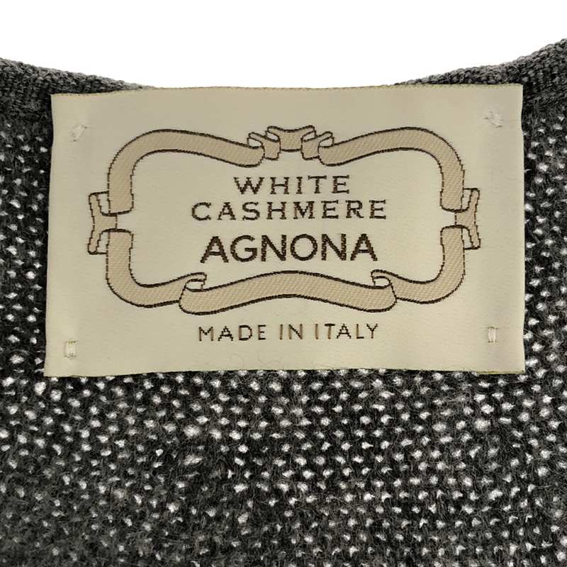 AGNONA / アニオナ ホワイトカシミヤ ショール ニットカーディガン