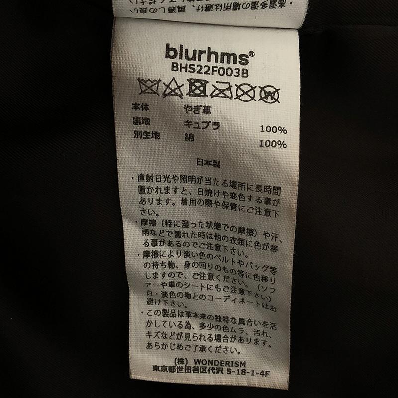 blurhms / ブラームス GOAT LEATHER JACKET ゴートレザージャケット