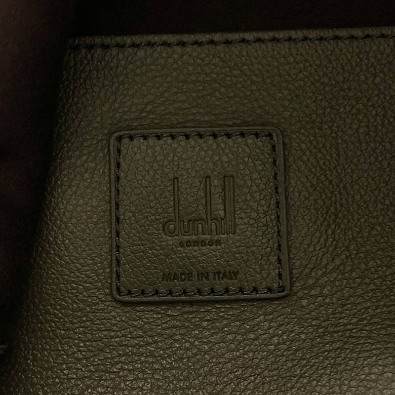 Dunhill / ダンヒル ロゴエンボス レザー ドローストリング ナップサック バックパック