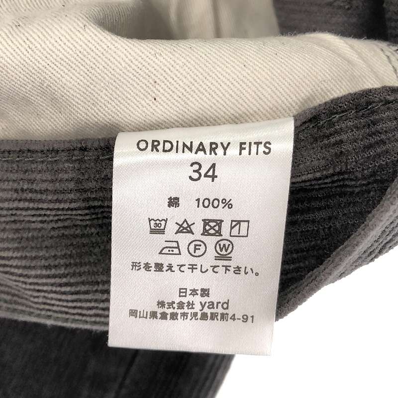Ordinary fits / オーディナリーフィッツ コットン コーデュロイ 5P パンツ